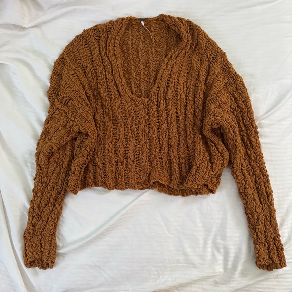 Free People Beach Comber V-Neck Sweater - Picture 4 of 7